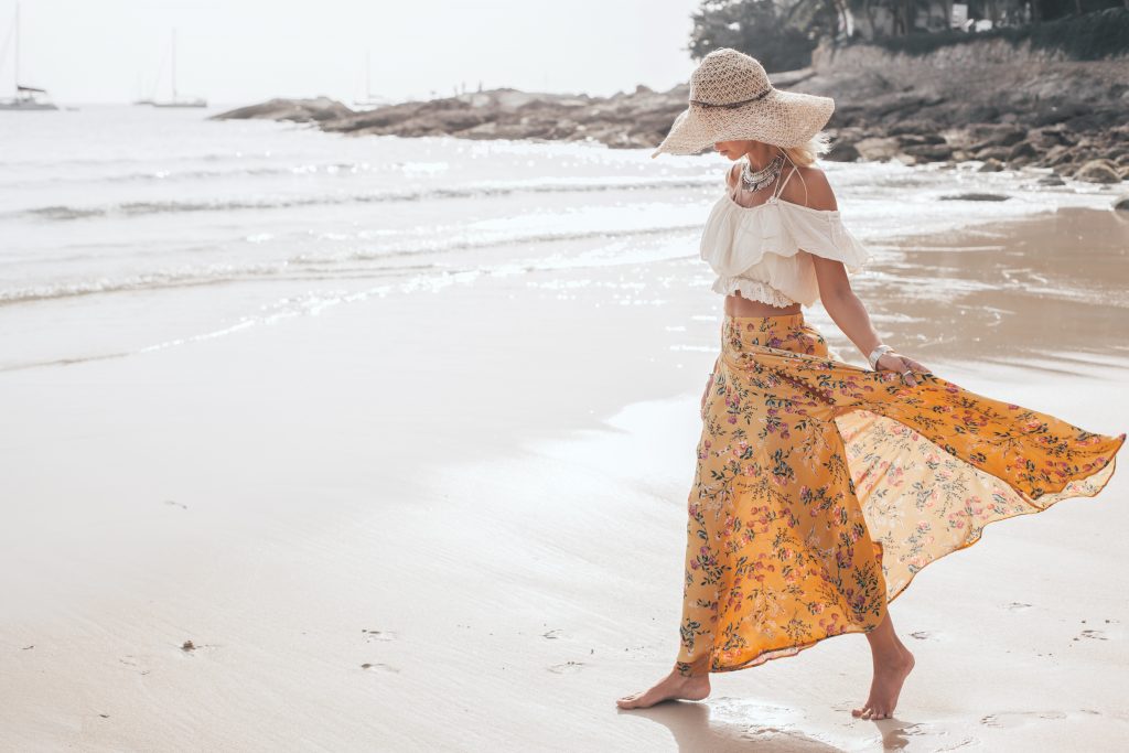 floral skirt