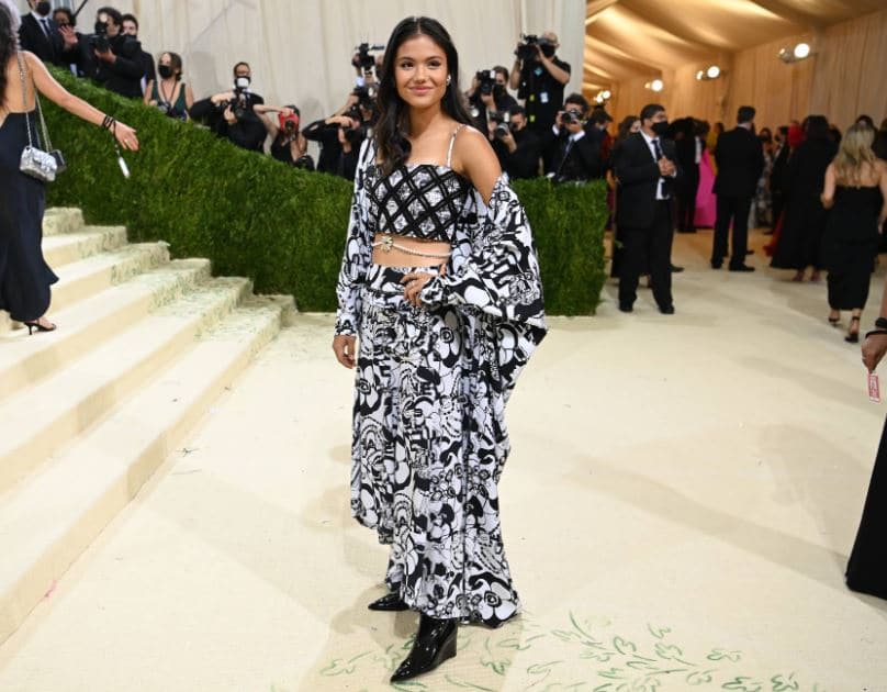 Emma Raducanu met gala