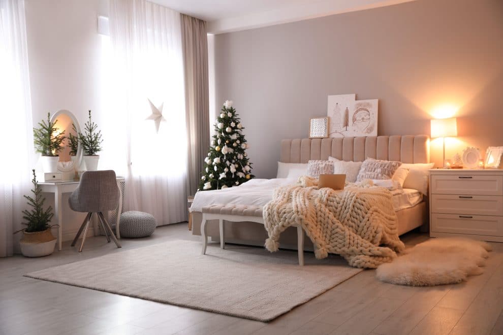 Χριστουγεννιάτικη διακόσμηση υπνοδωμάτιο